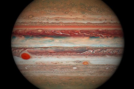 (APOD) 허블이 바라본 목성과 줄어들고 있는 대적점 /Hubble's Jupiter and the Shrinking Great Red Spot(22.01.09)