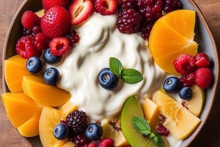 과일 요구르트 / 간식, 다이어트 식품, 아침 건강 식사