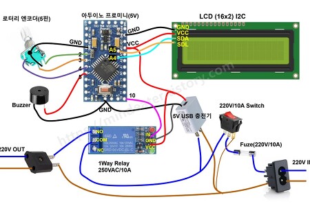 아두이노 AC 릴레이 타이머 인터벌기능 추가 및 Arduino 스케치파일 공유합니다.