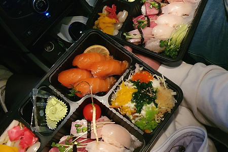 [오늘뭐먹지?]차안에서 데이트 포장음식::인천 마전동 초밥 맛집