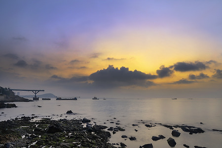 청사포다릿돌전망대의 새벽 (청사포. 2023.08.21.월)