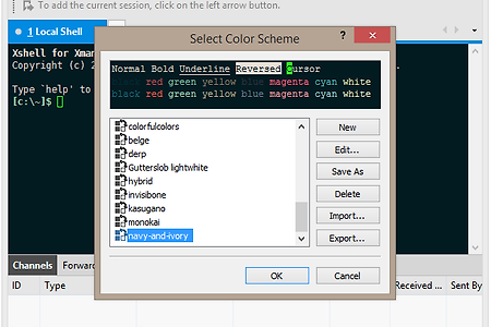 Xshell Color Scheme
