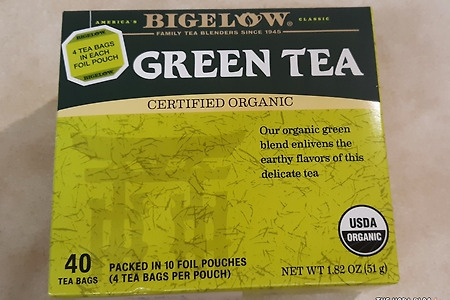 부드럽고 깔끔한 유기농 녹차 Bigelow Organic Green Tea