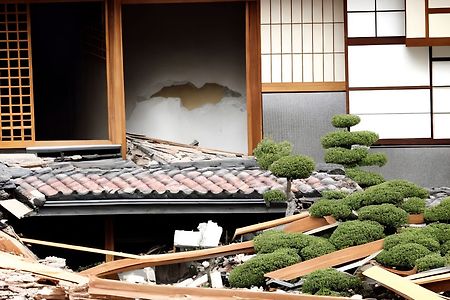 일본 전통 가옥과 지진 피해, 붕괴된 일본 전통 집