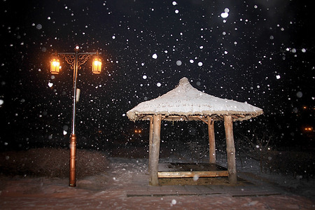 눈... 가로등 (월미공원. 2012.12.29.토)