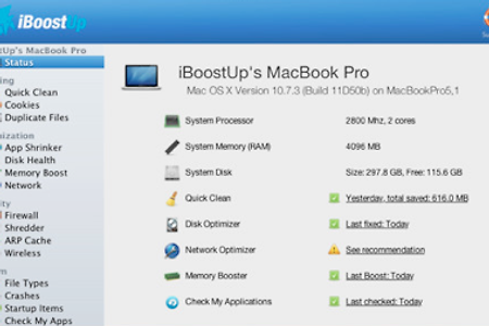 맥(Mac), 느려졌다면 깨끗이 청소 -  'iBoostUp' 3.1 업데이트 및 소개