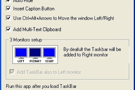 듀얼모니터 프로그램 MultiMonitor taskBar v2.1