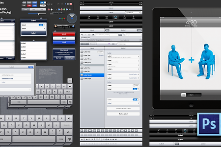 New iPad(아이패드) 레티나 GUI PSD 디자인 소스파일 프리 다운로드