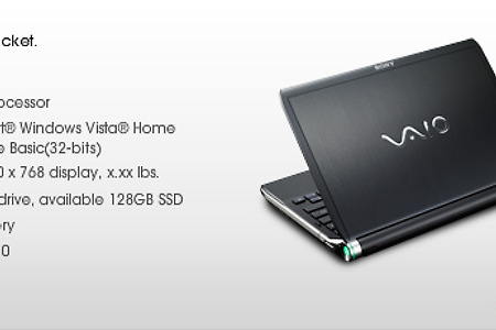 소니의 새로운 미니노트북 VAIO P 시리즈 1월 공개(덧붙임)