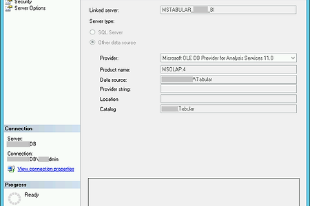 How to Add Linked Server with Tabular Server on MSSQL Server
