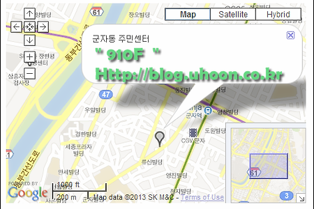 "Google Map API" 구글맵 마커 + 말풍선 - v2