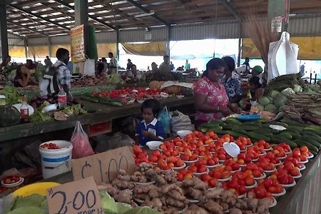 The spectacular market of NADI, FIJI Islands (Pacific Ocean)
