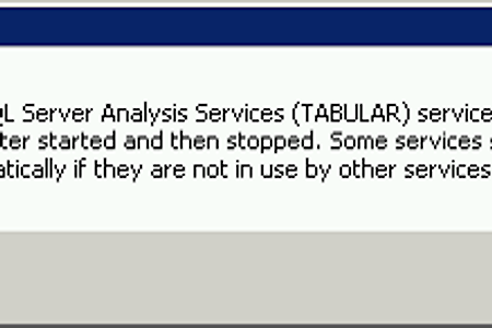 [Error] SQL Analysis Service Stop