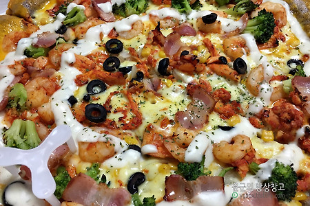 피자 알볼로, 쉬림프&핫치킨골드 피자와 콤비네이션피자 세트 먹기