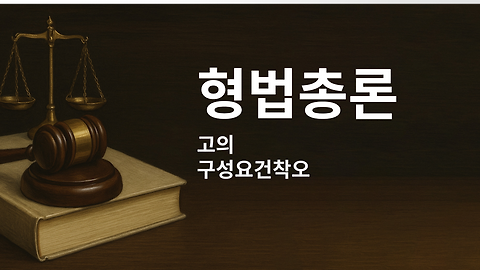 형법총론 - 4. 고의, 구성요건착오