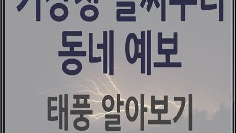 기상청날씨누리 동네예보' 태그의 글 목록