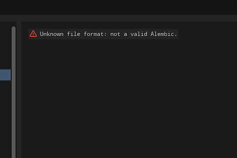 [Unreal] 'Unknown file format: not a valid Alembic' 해결 방법