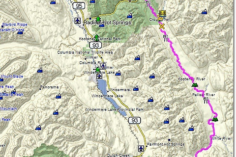 [British Columbia/Kootenay River]  McLeod Meadows to Canal Flat, 110km - Day 1