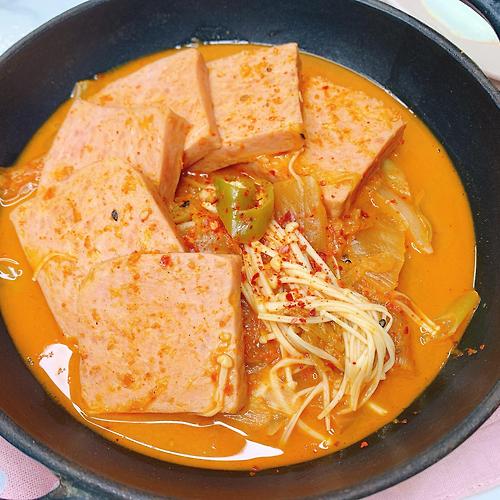 김치찌개 레시피,  스팸김치찌개 끓이기~