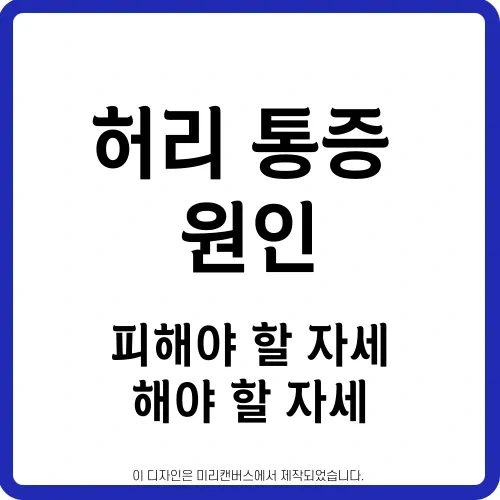 허리 통증 3가지 원인 | 허리 통증 환자가 피해야 할 자세 | feat. EBS 명의 정선근 교수