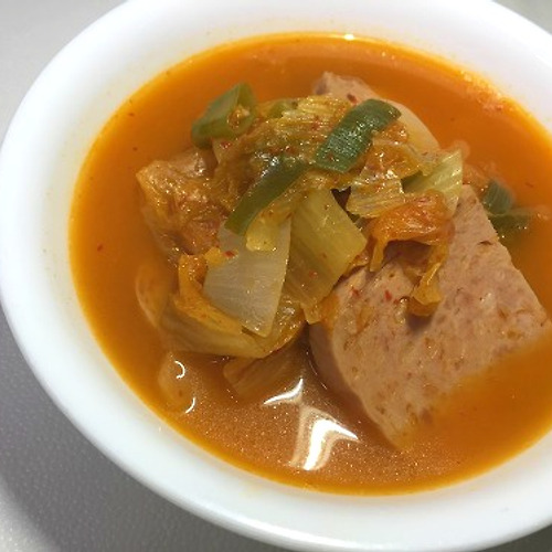 밥을 부르는 스팸 김치찌개 ~