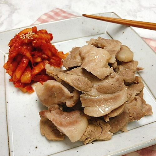 구이용 돼지목살로 수육삶기...시간절약은 기본, 부드러움은 덤~!!