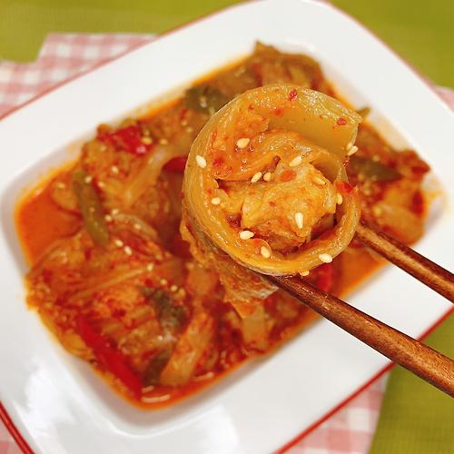 김장김치요리, 백종원 삼겹말이김치찜 만들기