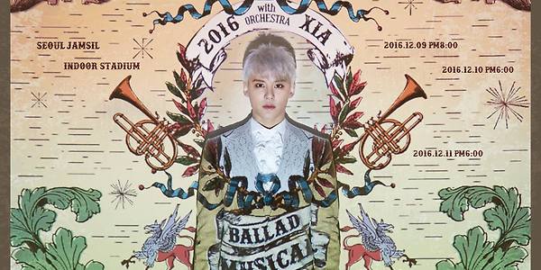 2016 XIA Ballad & Musical Concert with Orchestra vol.5 포스터 공개
