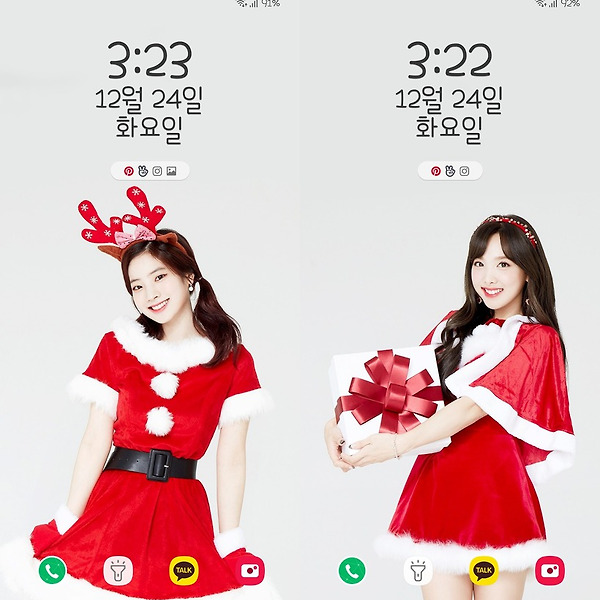 트와이스 서든어택 크리스마스 산타 갤럭시 S8 & 노트8 배경화면 & 잠금화면