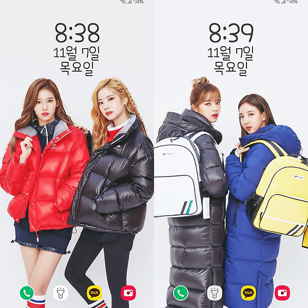 트와이스 빈폴 패딩 폰 배경화면 & 잠금화면 52장 (갤럭시 노트8, 노트9, S8, S9)