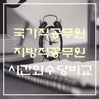 국가직공무원 vs 지방직공무원 시간외수당 지급액 비교