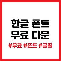 초등학생, 중학생, 고등학생, 대학생 한글 폰트 글꼴 무료 다운