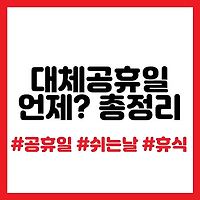 대체공휴일은 언제? 설날, 추석, 어린이날, 3·1절, 부처님오신날, 광복절, 개천절, 한글날, 기독탄신일