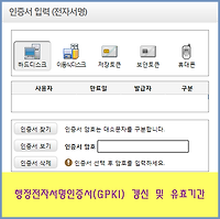 행정전자서명 인증서 (GPKI) 갱신하는 방법, 오류 시 처리방법 등