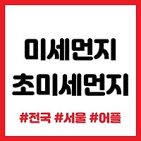 서울 초미세먼지, 전국 미세먼지 농도 확인