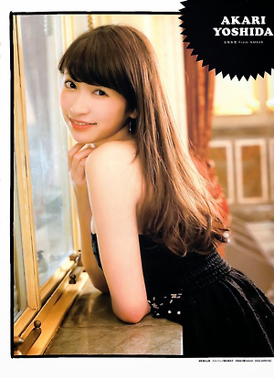 NMB48 Akari Yoshida Black Dress on My Girl Magazine