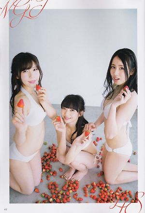 NGT48 Yuka Ogino, Nanako Nishimura and Aya Miyajima "Very Berry Girls" on BLT Magazine