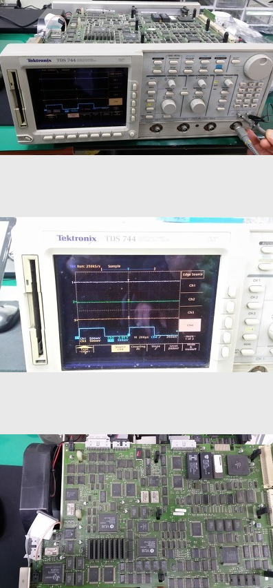 Tektronix 오실로스코프 TDS744 수리