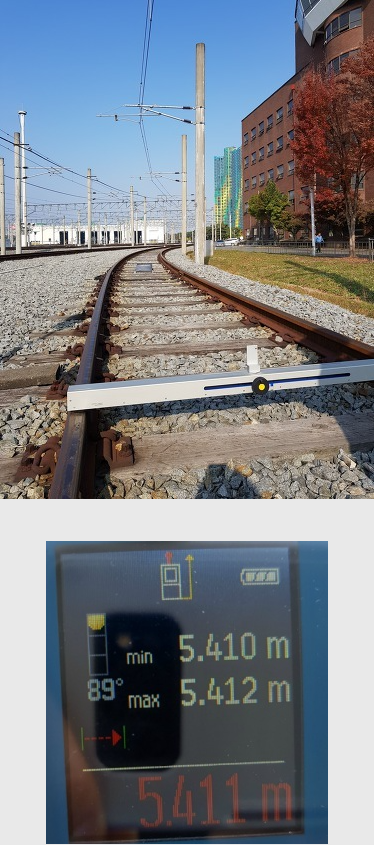 휴대용 전차 높이 측정기