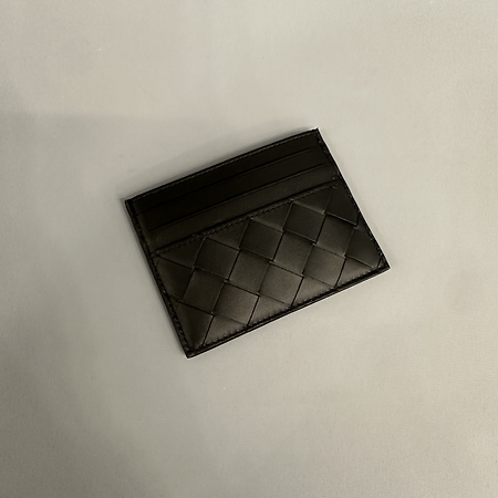 [천안 명품샵 부오노] 보테가베네타 인트레치아토 카드홀더 블랙 공용 지갑