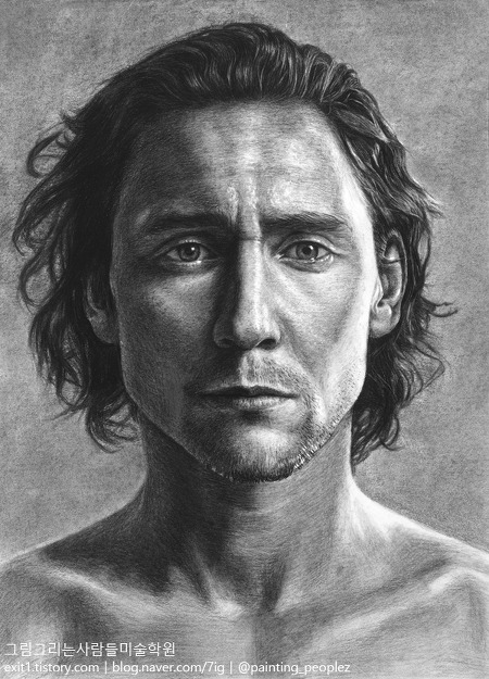 [인물소묘 / 취미반 수업작] 톰 히들스턴(Tom Hiddleston)의 초상