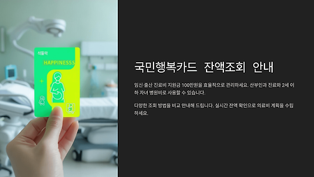 국민행복카드 잔액조회, 어디서 어떻게? 초간단 조회 방법 총정리!