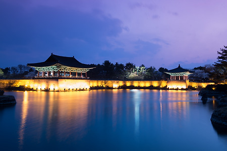 경주 안압지의 야경..