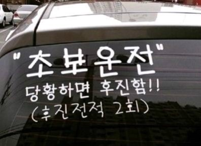 초보운전 제발