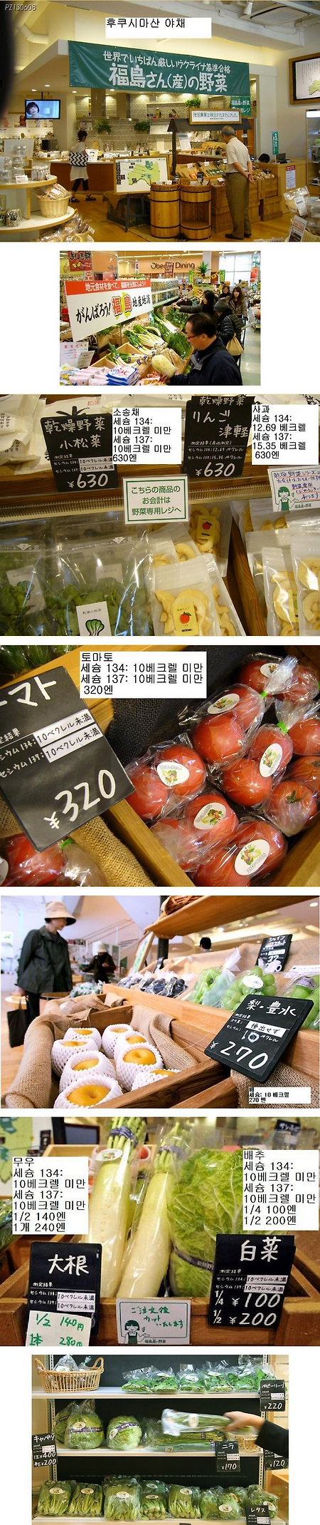 원전사고 이후 후쿠시마 농산물