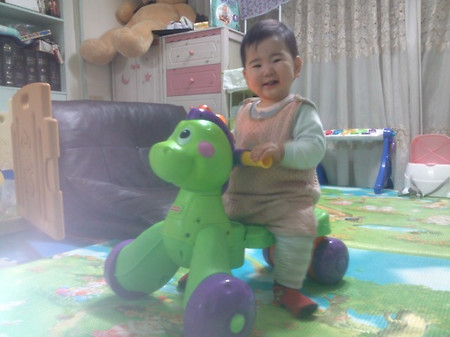 공룡걸음마 첫 시승