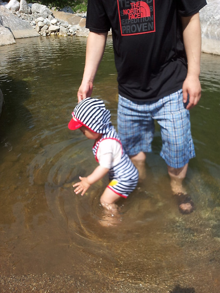 가평에서 아빠랑 수영하기