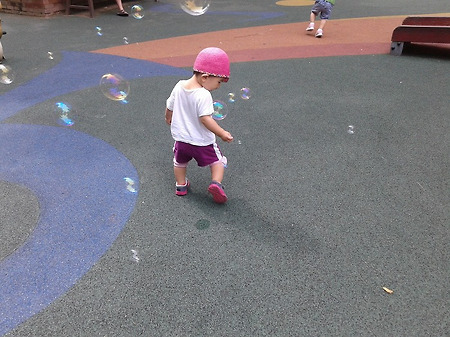 시윤오빠랑 비누방울 놀이