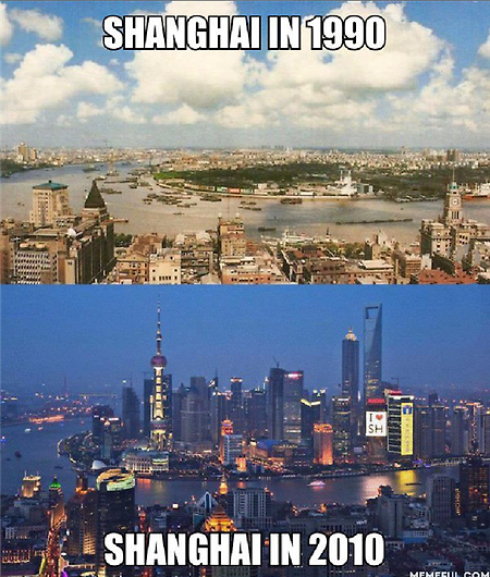 상하이 20년 동안의 변화