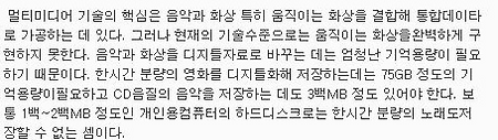 저장용량의 크기와 프로그램의 품질은 항상 선순환 관계